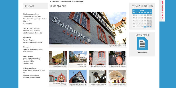 Screenshot zur Bildergalerie im Stadtmuseum