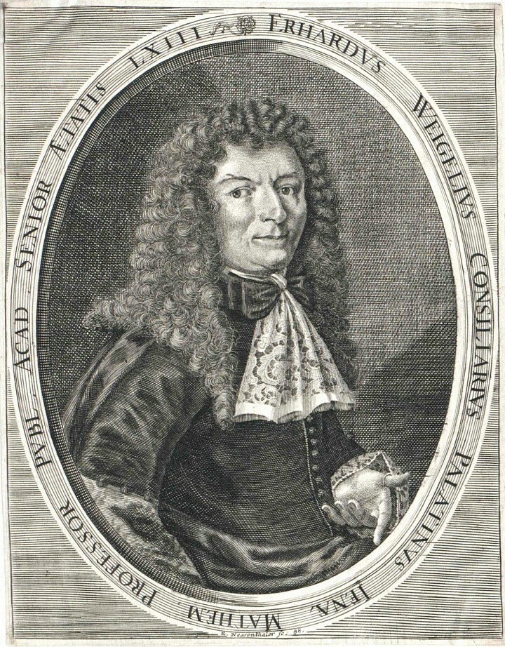 Stich von Erhard Weigel im Alter von 63 Jahren